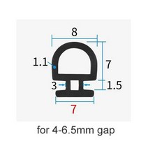 알루미늄프로파일 샌드위치판넬 510m 하단 너비 567mm epdm 씰링 스트립 브리지 알루미늄 도어창 밀봉 플라스틱 스트립 에너지 절약 창 및 문, 10m, 7mm