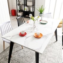 [햇살맑은집] 시티 대리석 상판 1800 식탁 테이블 책상 DIY조립 상판교체, 상세 설명 참조