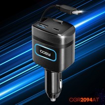 코시 타입C 자동감김 2포트 차량용 충전기 (PD + QC3.0 + 타입C) 동시 3포트 고속 충전