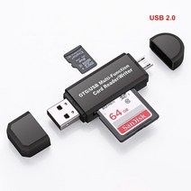 3인 1 USB C 허브 c형-SD TF 메모리 카드 리더 2.0 3.0 OTG 어댑터 맥북 휴대폰 태블릿 PC 노트북 액세서, 01 2 in 1 USB 2.0