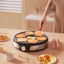 전기 에그 팬 프라이팬 오믈렛 멀티 가정용 원형 부침, 오믈렛 팬 + 부엌칼 + 4구 팬