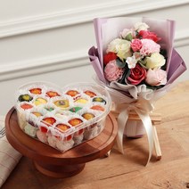 엠케이크 Special 떡케이크 D 선물세트 생일 케익 기념 생신 칠순, S 떡케이크 D+꽃다발20