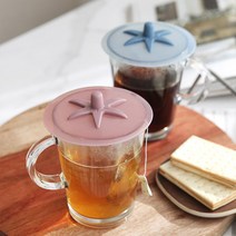 투명 토마토 파스텔 실리콘 다용도 머그컵 덮개 컵뚜껑 주방 인테리어 소품 디자인 아이디어 상품, 그레이