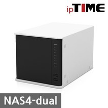 IPTIME NAS4dual 4베이 나스 파일서버 웹하드, 화이트/블랙, NAS4-dual