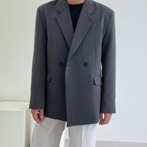 와이샵 / 프리미엄 오버핏 더블 블레이져 자켓