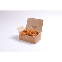 [ 소 / 200개 / 접이식 ] 치킨 크라프트박스, 2)접이식치킨박스(중)