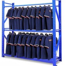 세탁소 행거 창고 랙 대형 선반 철제 매장용 옷걸이, 파란색 150x60x200(판 1 포함)