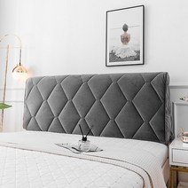 침대헤드보드 호텔 제작 쿠션 패브릭 가죽 커버프레임 커버 셀프 올 인클루시브 헤드 보드 벨벳 솔리드 두꺼운 침대 헤드 럭셔리 소프트 침대 백 먼지 보호기 홈, 라이트 핑크, 1.7m 헤드보드