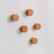 원목 원형 칩 냉장고 자석 10P SET 우드 마그넷, 우드 칩 비치 10P