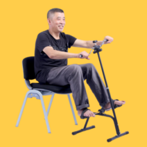 재활용 홈쇼핑 실내 앉아서타는 어르신 노인 좌식 자전거 운동기구, 블랙