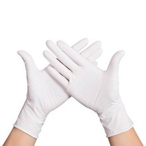 라텍스 일회용 니트릴 주방용 요리 위생 셰프 실험실 고무 장갑 100매, 하얀, XXL