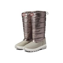HUNTER WOMEN METALLIC 방한 BOOT TALL 겨울 부츠 Silver/Hail Grey New