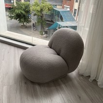 구비 소파 피에르폴랑 파샤 체어 양털 의자 스툴 구름 회전소파 Cloud 1인용 쇼파, 91x70cm, 회색
