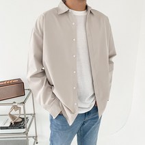 구김방지 링클프리 오버핏 옥스포드 긴팔 셔츠 남방 빅사이즈 소라 화이트 블랙