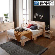 동서가구 숲 편백나무 100% 프레임 1000 수납헤드 원목 침대 슈퍼싱글 SS (매트제외) DF640863, 내추럴