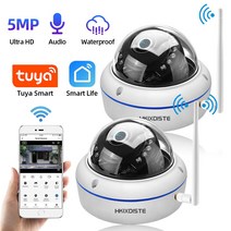 외부cctv Tuya-스마트 5mp IP 카메라 와이파이 야외 Ai 인간 감지 오디오 무선 울트라 HD 적외선 야간 보안 CCTV 캠, [05] 1PC 5MP NO SD Card, [03] AU 플매트 카펫 러그