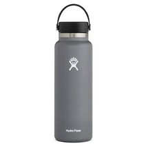 HYDRO FLASK - 하이드로 플라스크 텀블러 물병 플렉스 캡이 있는 하이드로 플라스크 와이드 입 병, 결석, 40온스