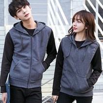 가바바 직수입 커플 귀엽게 입는 커플 후드집업 조끼 G3522
