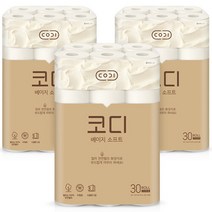 코디 베이지소프트 화장지 30m*30롤 3팩