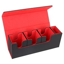 일본 정품 Venssu 덱 케이스 카드 트레이닝 박스 보관함 털 퍼 재질 유희왕 포켓몬 디지몬 각종 카드 게임, (빨간색 주사위칸 포함)