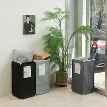 가정용 재활용 60L 분리수거함, 소형 60L, 블랙