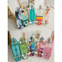스케이트보드 서핑보드 페달프리 빅피쉬 브러쉬, 밝은노랑(B7스프링브릿지)29인치-수박파인애플