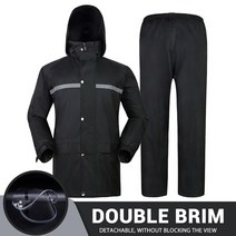 우의 남성 바이크 오토바이 비옷 모터 재킷 바지 바이커 세트 비 방수 여성 의류, [16] T18 Black