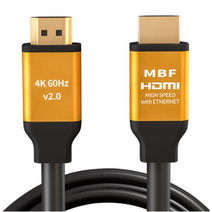 엠비에프 미니멀단자 UHD HDMI2.0 골드 모니터케이블 MBF-GSH2010, 4개, 1m