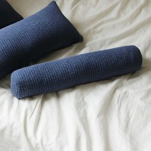 한잠푹 경추목베개 피그먼트 세트 편백나무 메밀 종아리 원통 수면경추베개, 블루, 파쇄편백+메밀
