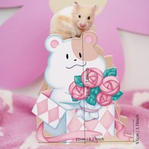 다락방 사다리 애완동물 햄스터 탈출 하우스 스위트 허니 시리즈 나무 둥지 아치 작은 케이지 장식 조경 기, 06 6