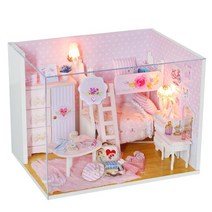 Clearance Sale Diy Assemble Miniature Dollhouse Wooden Toy Kit Educational For Children Christmas, 10 06