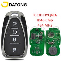 Datong 세계 자동차 원격 제어 키 쉐보레 크루즈 말리부 스파크 이퀴녹스 2016-2, 02 HYQ4EA 434MHz, 07 4