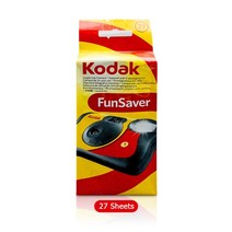 클래식 오리지널 kodak funsaver 플래시가 있는 일회용 카메라 일회용 포인트 앤 포인트 필름 카메라 27매 39매, 펀세이버 27, 카메라만