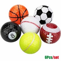 6PCS 골프 공 훈련 스포츠 선물 연습 범위 골퍼 어린이 참신 컬러 귀여운 실내 맞춤 캐릭터, [01] 6Pcs