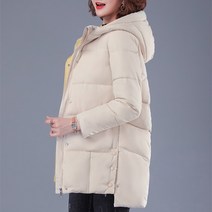 여성 하프 와이드 핏 패딩 겨울 여자 코트