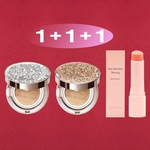 1+1+1 [쿠션+쿠션+멀티밤] 트윙클라 60%세럼 스타일71 미스트 커버 럭셔리 자외선차단 주름개선 미백 앰플 멀티밤 주얼리 쿠션 21호 23호 [건성 피부 추천 쿠션], 1개, 실버다이아글리터23호+로즈골드글리터23호(건성)+멀티밤