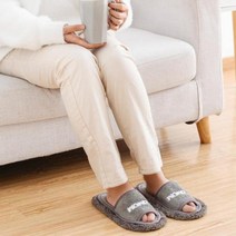 초극세사 걸레 탈부착 청소가능 슬리퍼 그레이 먼지, 1개