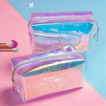 홀로그램 방수 TPU 파우치 포켓 보관함 화장품 여행 목욕 사우나 헬스 수납 필통