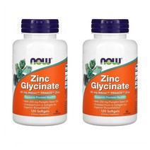 Now Foods Zinc Glycinate 나우푸드 아연 징크 글리시네이트 소프트젤 120정 2팩