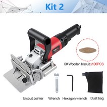 수압대패 목공 비스킷 접합기 Tenoning 기계 홈 홈을 파기 나무 100mm 디스크 760W 220V 전동 공구 NEWONE, 03 Black_01 EU