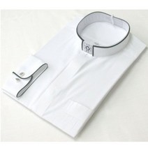 복식문화원 로만카라 베드로셔츠 흰색 목회자셔츠, 100호