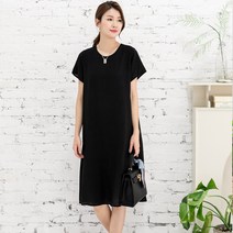 싹쓰리마켓 엄마옷 여성 인견 반팔 원피스 잠옷 마실룩 홈웨어