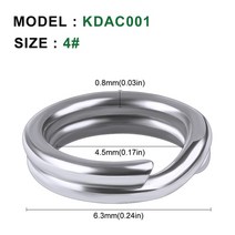KATYUSHA-스플릿 낚시 링 0 #-12 # 스테인레스 스틸 스플릿 링 루어 낚시 액세서리용 연결 링 강화 20 개, 20Pcs-KDAC001-4