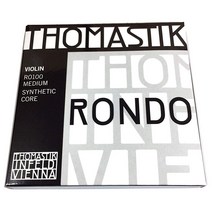 Thomastik-Infeld 줄 바이올린 튜닝 현 Thomastik 스트링 RONDO (RO01 RO02 RO03A RO04 4) 4가지 유형 세트 중간 장력 RO100, Thomastik-InfeldSet