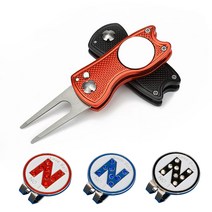 루체 접이식 메탈 그린보수기 디봇툴 볼마커세트 증정, 색상, 레드