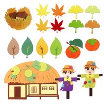 U 가을 환경구성 펠트 게시판 환경미화 단풍 낙엽, C 단풍잎