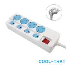 위너스 자동캡 안전캡 멀티탭 멀티코드 4구 개별스위치 절전 멀티콘센트 화재예방 스마트멀티탭, 개별4구 1.5m, 1개