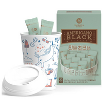 맥널티커피 아메리카노 블랙 민트초코향 20p + 리유저블컵 세트, 20개, 8세트