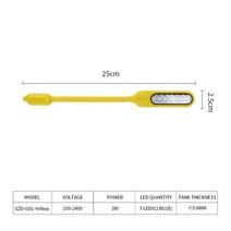 어항 수초 수족관 수조 조명 램프 led 높은 자기 고정 클립 usb 360 회전식 밝기 3w for fish tank light, szd-g01-옐로우