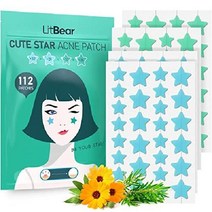 LitBear 무지개 별모양 티트리오일 하이드로콜라이드 여드름패치 18mm/14x10mm, Mint Green   Blue